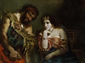 Eugène Delacroix, Kleopatra und der Bauer mit Feigenkorb, 1838, Öl auf Leinwand, Ackland Art Museum, The University of North Carolina at Chapel Hill 