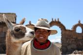 Melanio mit Lama, Foto Andreas M. Gross, via München