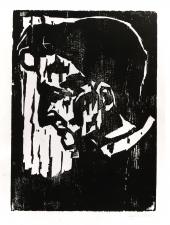 Emil Nolde, Dr. S. (Sauerlandt), 1913, Holzschnitt © Nolde Stiftung Seebüll. Bevor Nolde zu seiner Südseereise aufbrach, besuchte Max Sauerlandt ihn am 12. September 1913 in Berlin; an diesem Tag schnitt Nolde das Portrait.