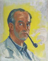 Max Pechstein, Selbstbildnis mit Pfeife, 1946–1948, ­Privatbesitz © 2014 Pechstein – Hamburg/Tökendorf 