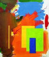 Hans Hofmann, Autumn Chill and Sun, 1962, Öl auf Leinwand, 152 x 130 cm  Privatsammlung, VG Bild-Kunst Bonn, 2013. The project of Hans Hofmann: Magnum Opus is funded by a grant from the Renate, Hans and Maria Hofmann Trust, © 2013. Photo: Tom Powel I