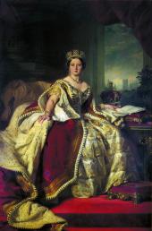 Franz Xaver Winterhalter, Königin Victoria, 1859, Öl auf Leinwand, Lent by Her M