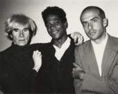 Andy Warhol, Jean-Michel Basquiat und Francesco Clemente, New York, 1984 © Beth Philipps, Courtesy Galerie Bruno Bischofberger, Zürich 