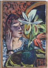 Max Beckmann (1884-1950), Frau mit Orchidee, 1940, Öl auf Leinwand, Galerie Pels-Leusden AG, Zürich, © VG Bild-Kunst, Bonn 2014,Foto: Peter Schälchli, Zürich, 