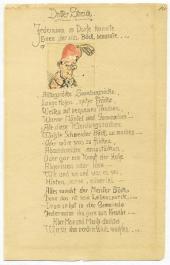 aus Wilhelm Busch, Max und Moritz, Faksimile der Handschrift