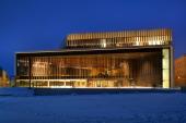 Musiktheater am Volksgarten - aussen Nacht