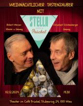 Konzertflyer Weihnachtlicher Tastenzauber am 2. Dezember 2024 im Stella Theater im Prueckel