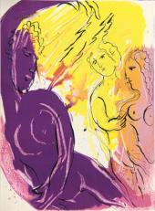 Marc Chagall: Ange du Paradis, La Bible, Édition Verve, Paris 1956 (M. 121)