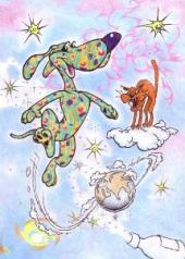Illustration LENNY DER FLIEGENDE HUND
