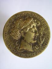 Preismedaille der Firma F. Zimmermann, Landmaschinenbau in Halle (Saale), Stiftung Moritzburg - Kunstmuseum des Landes Sachsen-A
