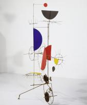 Jean Tinguely, Sculpture méta-mécanique automobile, Meta-mechanische Skulptur, 1954 Eisen, Eisendraht, bemaltes Blech und Aufzie