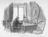  Kaiser Franz Joseph in seinem Arbeitszimmer, Zeichnung von Theo Zasche, Themenführung: Kaiserliche Alltagsgeschichten