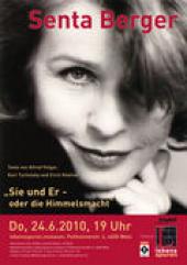 Plakat Lesung Senta Berger: Sie und Er - oder die Himmelsmacht