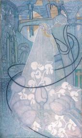 Johan Thorn Prikker Die Braut / de bruid, 1892/93 Gemälde Öl auf Leinwand 147,1 x 88,2 / 151,5 x 92,5 cm