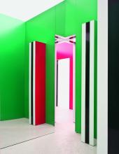 Daniel Buren. Two Exploded Cabins for a Dialog, 2011