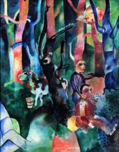 Foto: Der Wald I, 1919 - Öl auf Leinwand - Heinrich Campendonk