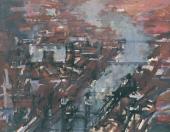 Bild: London mit Themse und Towerbrücke, 1961/62Öl auf Leinwand, 64 x 81,5, Gerhart Frankl Memorial Trust London