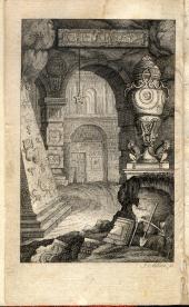Eingang zum Prüfungstempel, Kupferstich von Ignaz Alberti aus dem Libretto zur Zauberflöte