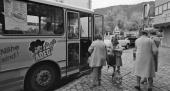 vorarlberg museum - Erzählcafé: Bus und Bahn - regenz, Bushaltestelle bei der Metzgerei Rimmele
