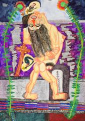 Helmut Kepplinger: Not der Menschenseelen, ca. 1990, Mischtechnik (Aquarell, Grafit) auf Papier, Lentos Kunstmuseum, Stiftung Pr