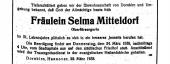 Gedenken an Selma Mitteldorf