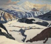Erich Heckel,l Winterlandschaft, 1948, Tempera auf Leinwand