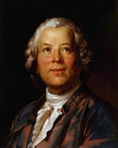 Gluck Christoph Willibald Brustbild Ölauf Leinen Kopie von L.Kuppelwieser nach Joseph Siffred Duplessis