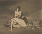 Götter, Helden und Verräter: Das Historienbild um 1800 - Robert von Langer: Das Menschengeschlecht vom Element des Wassers bedroht, 1804