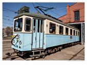 Historischer Triebwagen der WLB