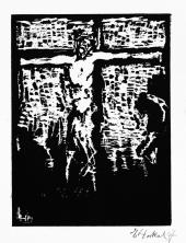 Erich Heckel, Kruzifix, 1907, Holzschnitt