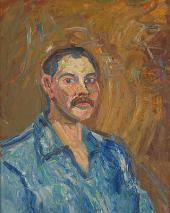 Albertina Modern - Herbert Boeckl – Oskar Kokoschka - Selbstbildnis mit blauem Hemd, 1929 | ALBERTINA, Wien – Familiensammlung Haselsteiner