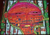 Hundertwasser, 695, Komm und geh mit mir spazieren - Zwiegespräch, 1970. Privatbesitz