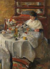 James Ensor, Die Austernessserin, 1882