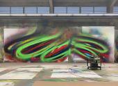 Albertina - Katharina Grosse - Studio view/Atelieransicht, Berlin-Spandau, 2021