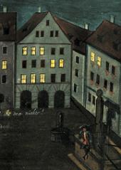 Kirstensches Haus am Markt, Stammbuchblatt (Detail), um 1790