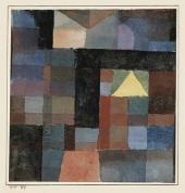Paul Klee, Raumarchitektur mit der gelben Pyramide, kalt – warm, 1915, 87