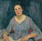 Bildnis Ella Kohlschein, 1913, Öl auf Leinwand, 80 x 80 cm