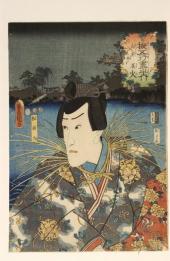Kunisada; Der Schauspieler Ichikawa Danjurō VIII als Matsuwakamaru-Chōjurō