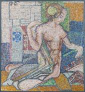 Johan Thorn Prikker Lautenspielerin, 1914 Glasmosaik Glas, Mörtel 143x132cm