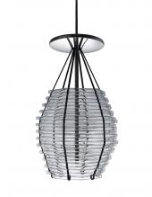 Marco Dessí, Basket, 2010, Luster  Messing (vergoldet oder versilbert), Glas, Seidenstricke 
