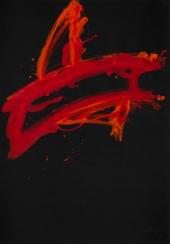 Markus Prachensky - Rot auf Schwarz-Puglia,1976