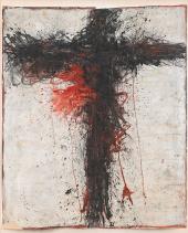 OTTO MUEHL Aktionsmalerei, Kreuz, 1962