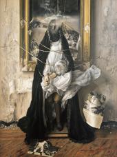 Eduardo Naranjo, Das Bild der vergangenen Zeiten, 1975 Öl auf Leinwand, 130,5 x 97,5 cm Sammlung José María Sánchez Ruiz-Funes