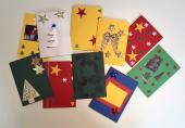 gugging - offene kreativwerkstatt – Adventkarten mit Schablonendruck