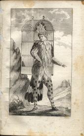 Papageno, Kupferstich von Ignaz Alberti aus dem Libretto zur Zauberflöte, 1791