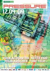 Plakat Pressure, Alte Lederfabrik Wurm