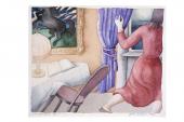 Gertie Fröhlich, Was ist denn los?, 1986, Gouache