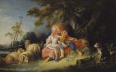 François Boucher, Die Flötenlektion, 1751 Sammlung Rau für UNICEF
