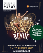 Gutschein Festspiele 2025 auf Schloss Tabor - Die Große Robert Stolz Revue © Schloss Tabor Gutschein Festspiele 2025 auf Schloss Tabor - Die Große Robert Stolz Revue © Schloss Tabor