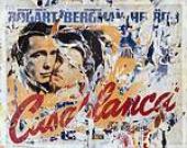 Mimmo Rotella, Casablanca, 1963/73, Décollage (Papier) auf Leinwand, Sammlung Annette und Peter Nobel